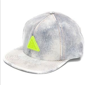 Off-white bleached denim hat NWT